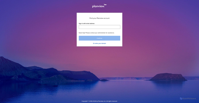 Security scan screenshot of https://id.planview.com