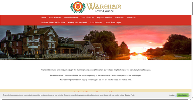 Security scan screenshot of http://www.wareham-tc.gov.uk