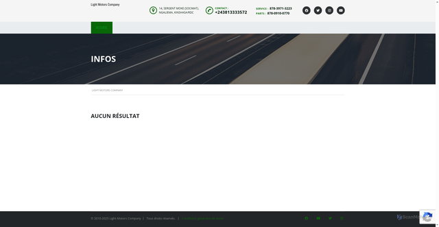 Security scan screenshot of https://www.lightmotorscompany.com