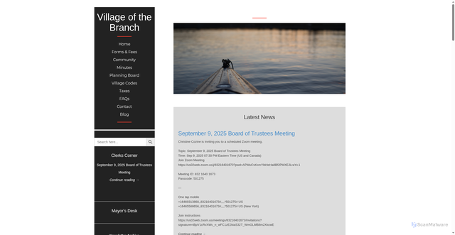 Security scan screenshot of https://villageofthebranchny.gov/