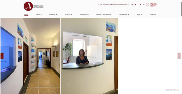 Security scan screenshot of https://www.architettilivorno.it/