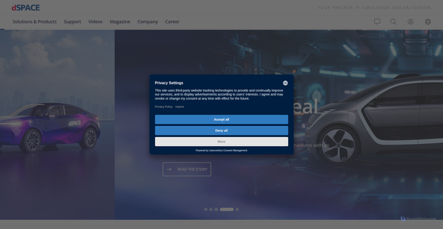 Security scan screenshot of https://dspace.com