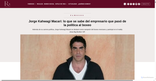 Security scan screenshot of https://elmundoderegina.com/famosos/jorge-kahwagi-macari-lo-que-se-sabe-del-empresario-que-paso-del-boxeo-a-la-politica/