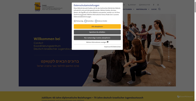 Security scan screenshot of https://www.conact-org.de/