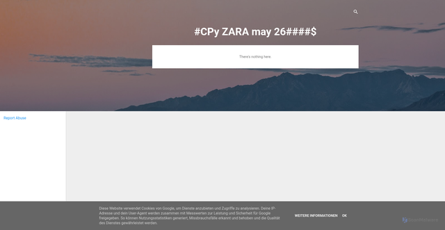 Security scan screenshot of https://cpyzaramay26.blogspot.com