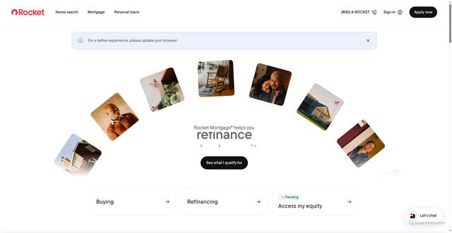 Security scan screenshot of https://rocket.com/homes/market-reports/nm/albuquerque