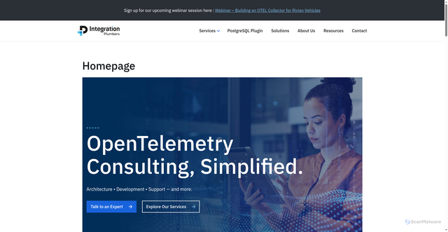 Security scan screenshot of https://integrationplumbers.io/