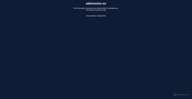 Security scan screenshot of https://admission.se
