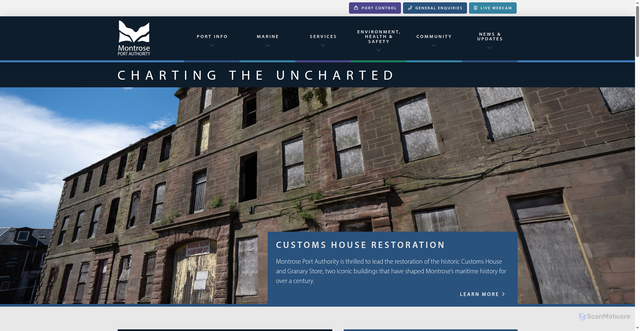Security scan screenshot of https://montroseport.co.uk/