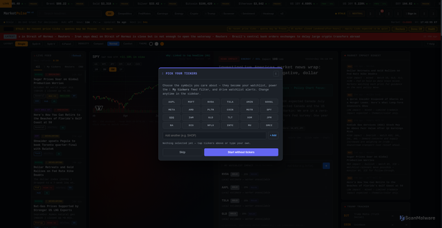 Security scan screenshot of http://marketpulse-7s4.pages.dev/