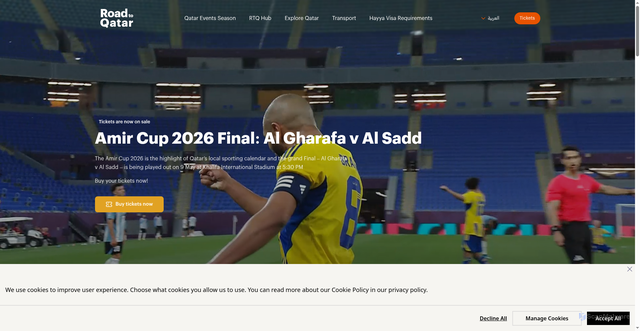 Security scan screenshot of https://roadtoqatar.qa