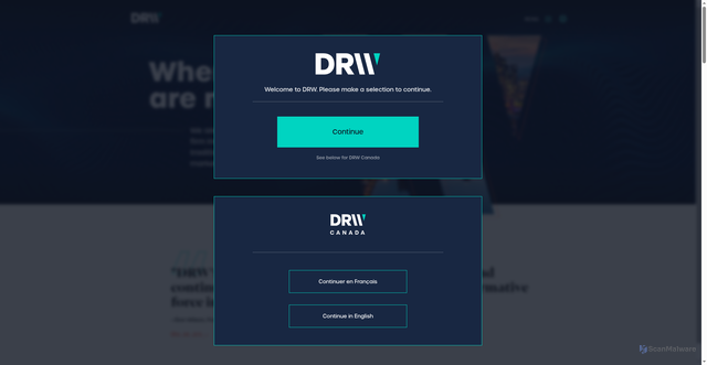 Security scan screenshot of https://drw.com
