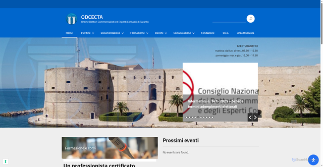 Security scan screenshot of https://site.odcecta.it/web/