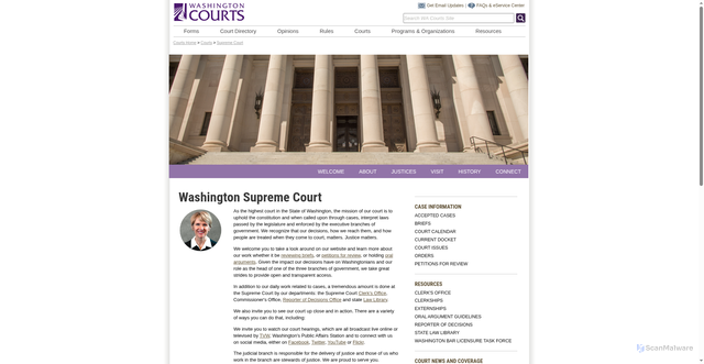 Security scan screenshot of https://www.courts.wa.gov/appellate_trial_courts/supremecourt/