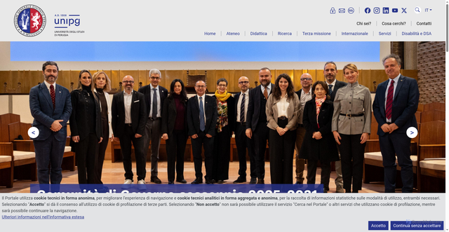 Security scan screenshot of https://www.unipg.it/