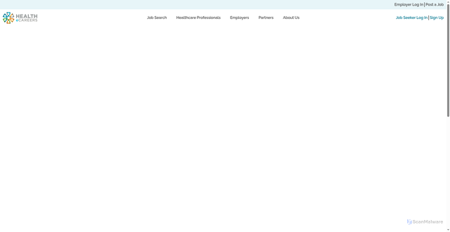 Security scan screenshot of https://tr.hire.healthecareers.com