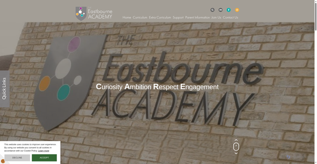 Security scan screenshot of https://www.theeastbourneacademy.org/