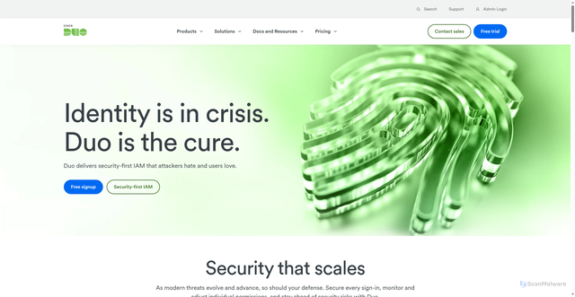 Security scan screenshot of https://api-71cbe55d.duosecurity.com