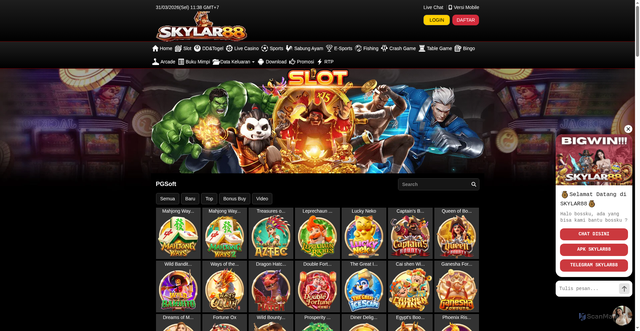 Security scan screenshot of https://ndx-skylar88.xyz/desktop/game/slot/pgsoft