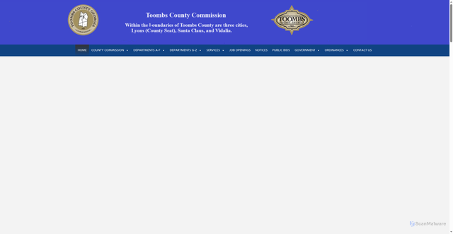 Security scan screenshot of https://toombscountyga.gov/