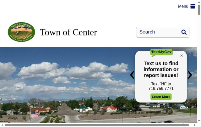 Security scan screenshot of http://townofcenter.colorado.gov/