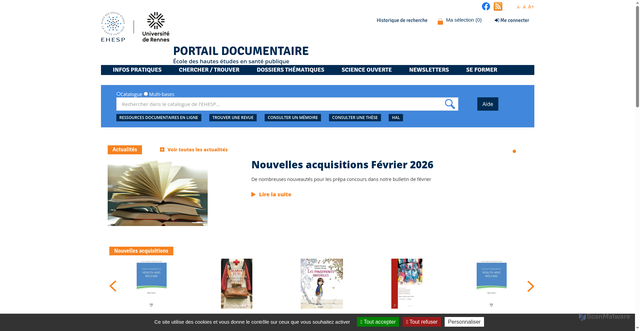 Security scan screenshot of https://documentation.ehesp.fr