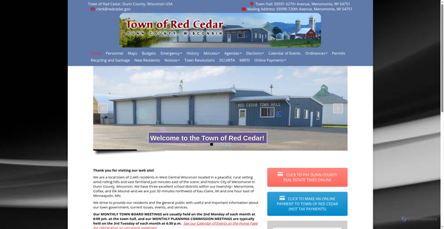 Security scan screenshot of https://redcedar.gov/