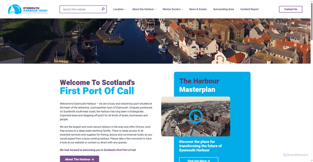 Security scan screenshot of http://www.eyemouth-harbour.co.uk