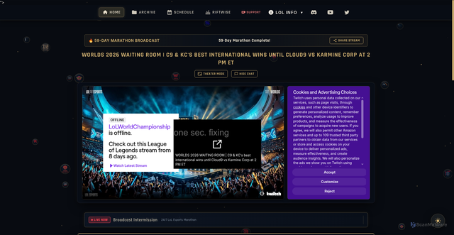 Security scan screenshot of https://lolworlds.com/