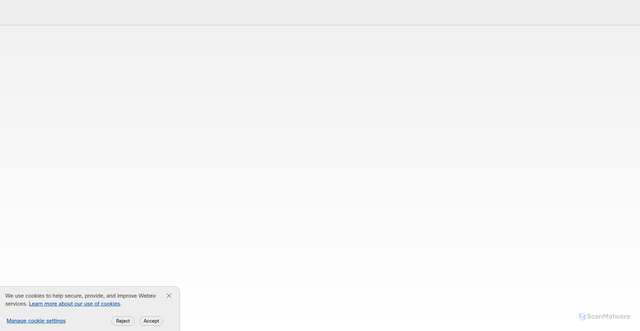 Security scan screenshot of https://usdoj.webex.com