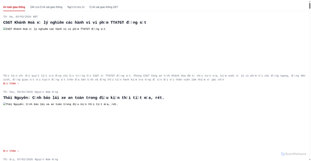 Security scan screenshot of https://news.vnetraffic.gov.vn