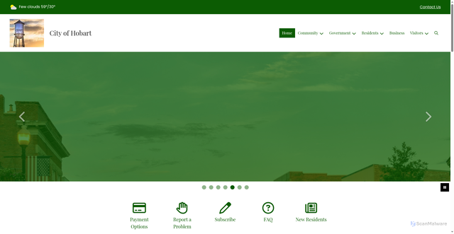 Security scan screenshot of https://hobartok.gov/