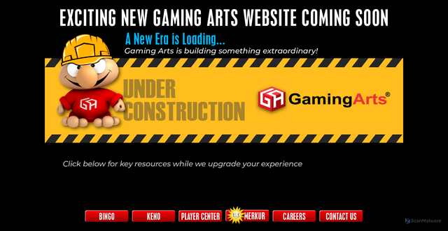 Security scan screenshot of https://www.gamingarts.com