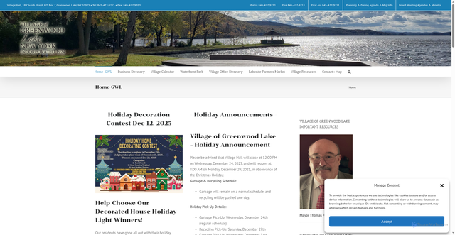 Security scan screenshot of https://villageofgreenwoodlake.gov/
