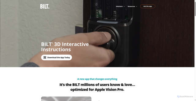 Security scan screenshot of https://biltapp.com