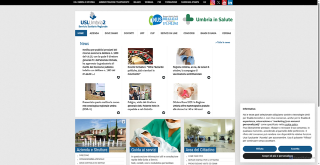 Security scan screenshot of https://www.uslumbria2.it/