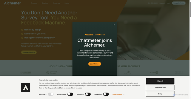 Security scan screenshot of https://www.surveygizmo.eu/