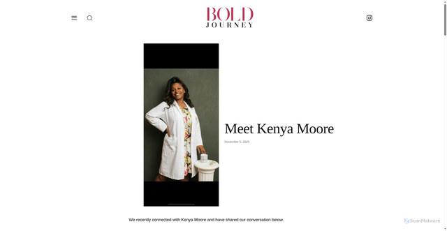 Security scan screenshot of https://boldjourney.com/meet-kenya-moore/
