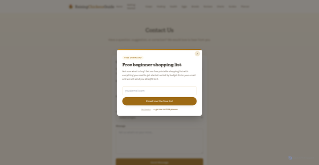 Security scan screenshot of https://raisingchickensguide.com/contact