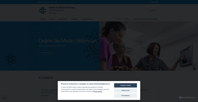 Security scan screenshot of https://www.veterinaripalermo.it