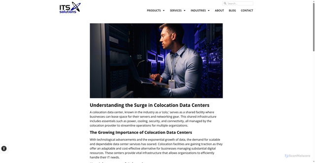 Security scan screenshot of https://www.itssolution.com/what-is-a-colocation-data-center/