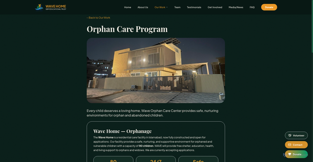 Security scan screenshot of https://wave-australia-website.pages.dev/our-work/orphan-care
