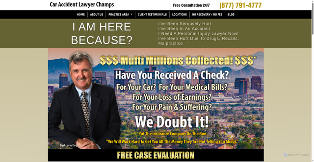 Security scan screenshot of https://accidentlawyers-arizona.com/tucson-personal-injury-lawyers/