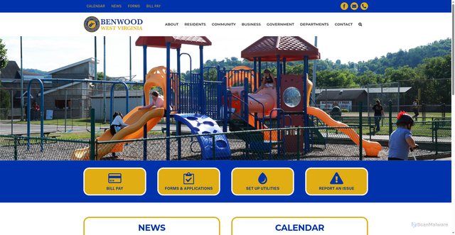 Security scan screenshot of https://benwoodwv.gov/