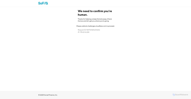 Security scan screenshot of https://analytics.sofi.com