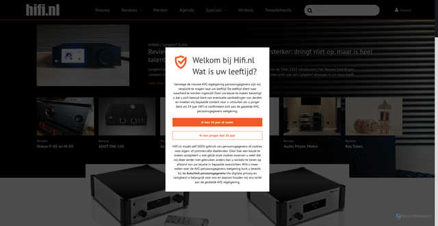 Security scan screenshot of https://hifi.nl