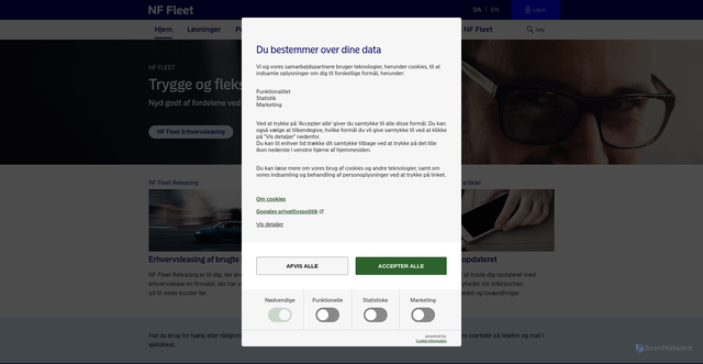 Security scan screenshot of https://nffleet.dk/