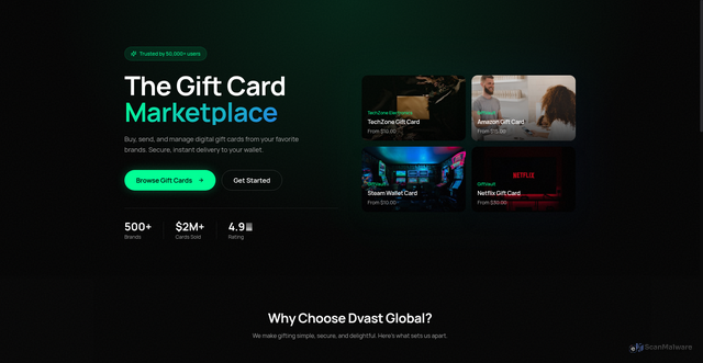 Security scan screenshot of https://dvastglobal.com/