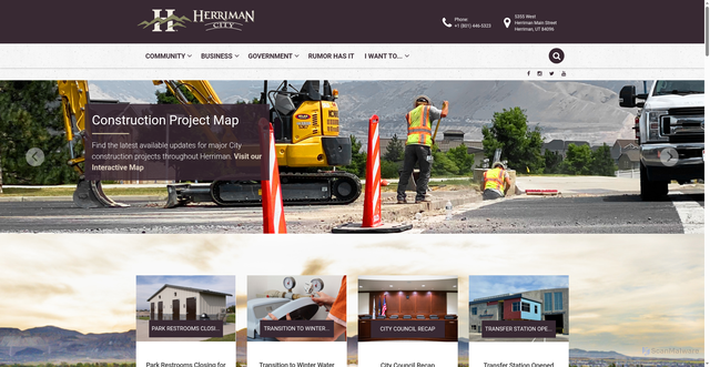 Security scan screenshot of https://www.herriman.gov/