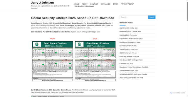 Security scan screenshot of https://jerryjjohnsonm.pages.dev/arqyb-social-security-checks-2025-schedule-pdf-download-ywiqv/